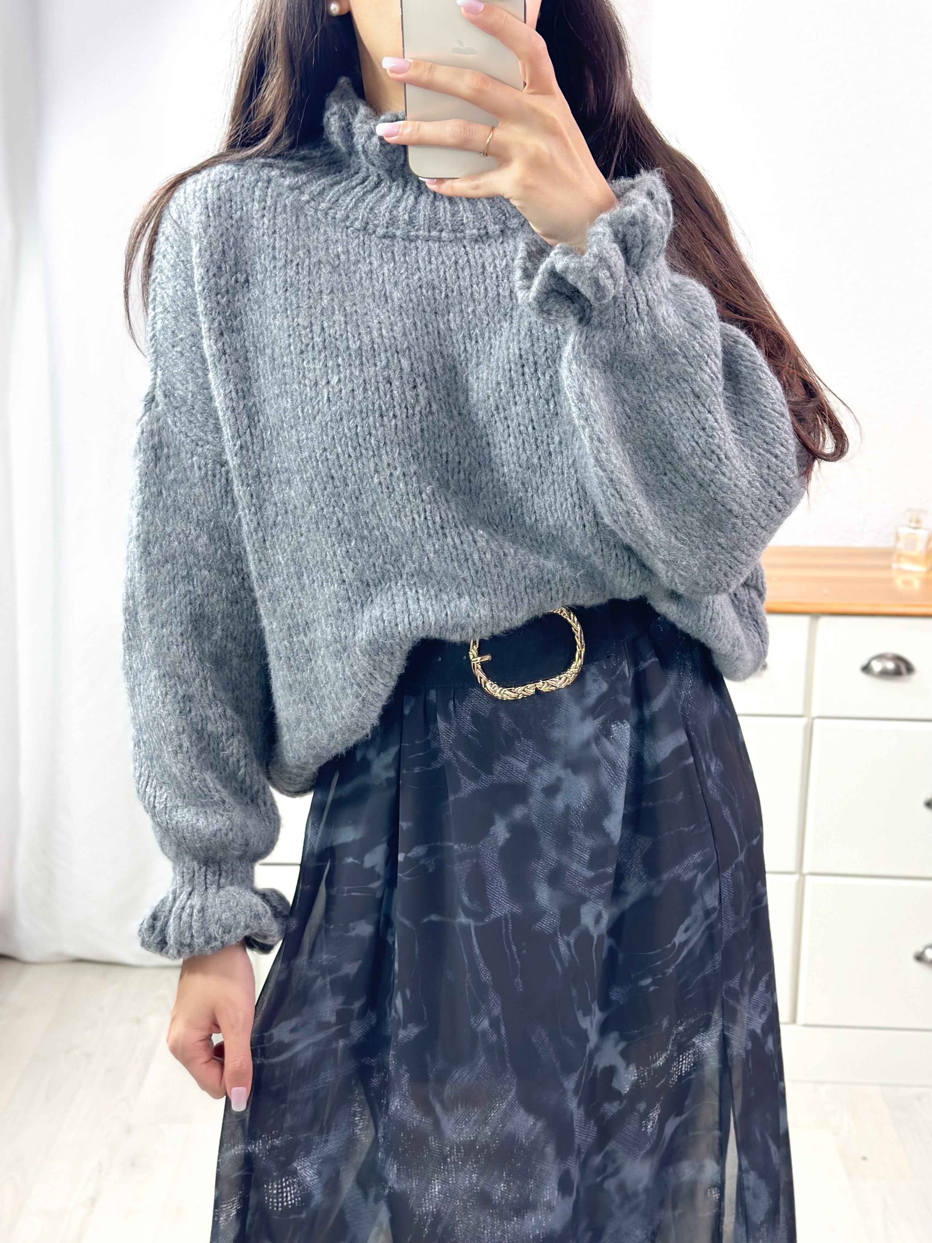 Pull en laine LISA - gris